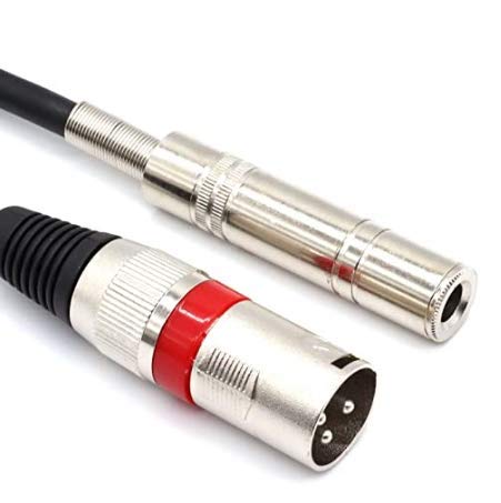 SiYear 6.35 mm 1/4" Female to XLR Male Adapter Cable,Quarter inch TS/TRS to XLR 3 Pin Interconnect Cable (10Feet) - Image 1
