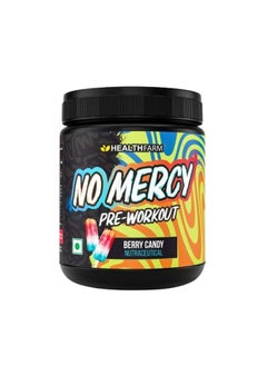 No Mercy Pre Workout For Explosive Energy, Massive Pumps & Laser Focus - Preworkout For Men & Women - Pre Workout Powder With Amino Acids & 200Mg Caffeine (Berry Candy)