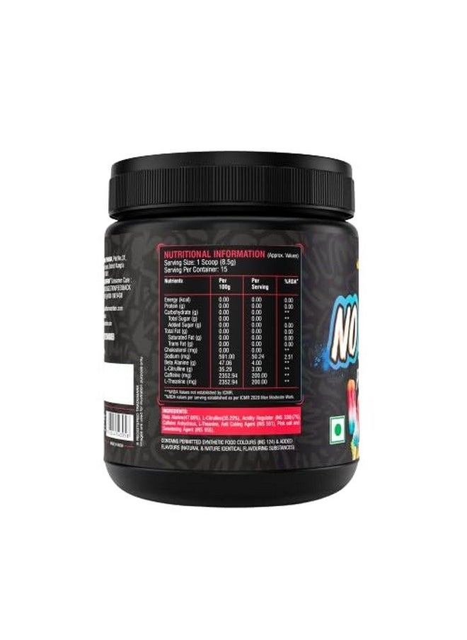 HEALTHFARM - No Mercy Pre Workout For Explosive Energy, Massive Pumps & Laser Focus - Preworkout For Men & Women - Pre Workout Powder With Amino Acids & 200Mg Caffeine (Berry Candy) - Image 1