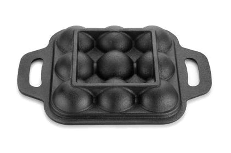 Henny Super Smooth Square Cast Iron Paniyaram Pan Gas Compatible Appam MakerChattyPatra Appe Pan Cookware Naturally NonStick Cookware 9 Pit 25Cm x 18Cm x 8Cm Black Colour - Image 2