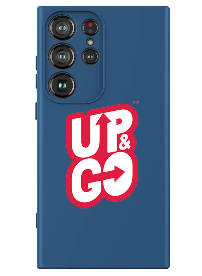 Theodor Protective Slim Fit Case Liquid Silicone Cover with Full Body Protection Anti-Scratch Shockproof Case For Samsung Galaxy S24 Ultra (Blue) - Up & Go - Image 1