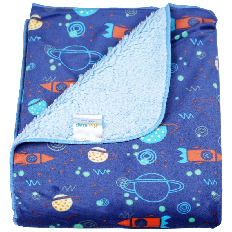 1ST STEP Printed Fleece Blanket (Space) - Image 1