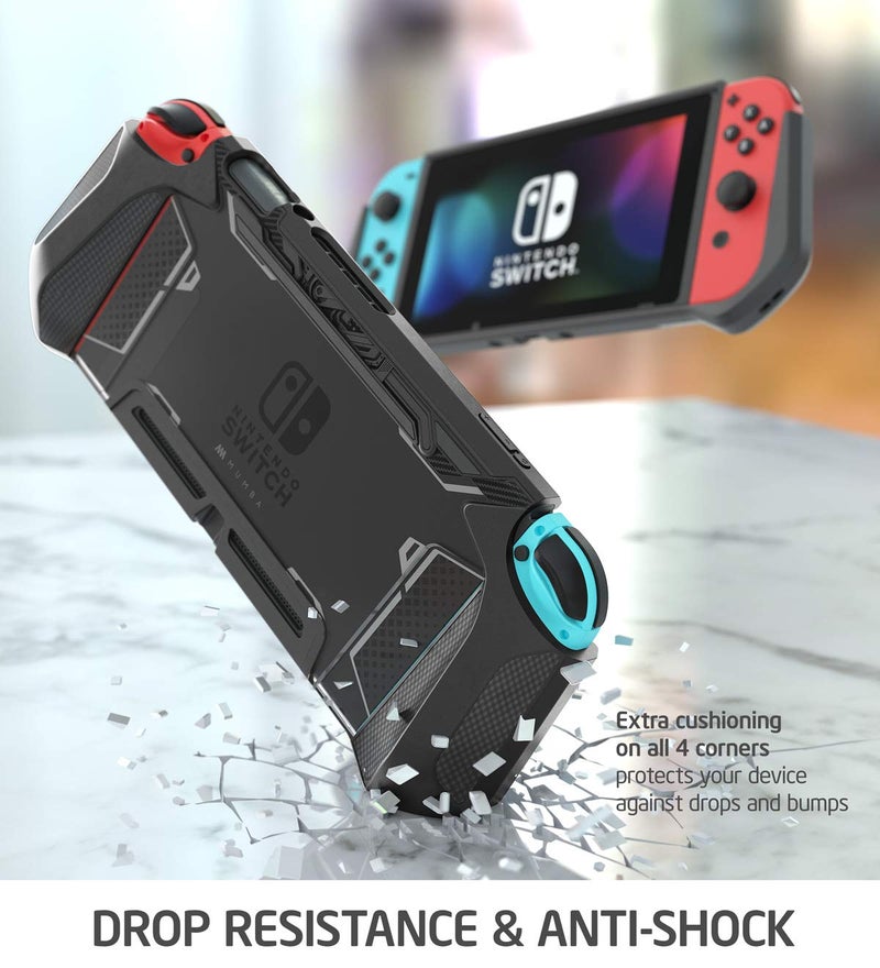 Mumba Dockable Case for Nintendo Switch, [Blade Series] TPU Grip Protective Cover Case Compatible with Nintendo Switch Console and Joy-Con Controller (Black) - Image 5