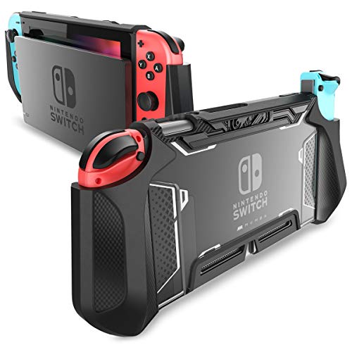 Mumba Dockable Case for Nintendo Switch, [Blade Series] TPU Grip Protective Cover Case Compatible with Nintendo Switch Console and Joy-Con Controller (Black) - Image 1