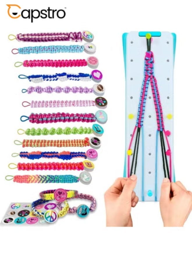 Capstro Friendship Bracelet Making Kit for Girls – DIY Jewelry Craft Kit with Braiding Loom, Threads & Stickers – Birthday Gift for Kids Ages 6-12, Creative Toy for Girls 8-10 Years Old - Image 1