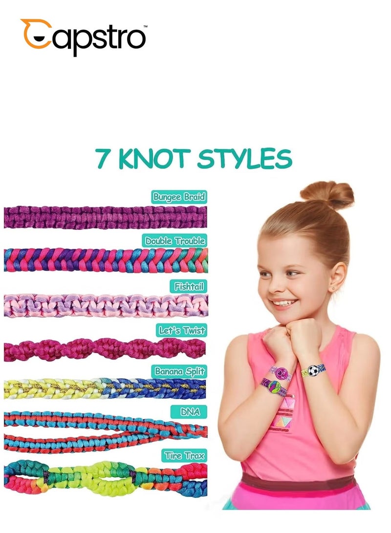 Capstro Friendship Bracelet Making Kit for Girls – DIY Jewelry Craft Kit with Braiding Loom, Threads & Stickers – Birthday Gift for Kids Ages 6-12, Creative Toy for Girls 8-10 Years Old - Image 5