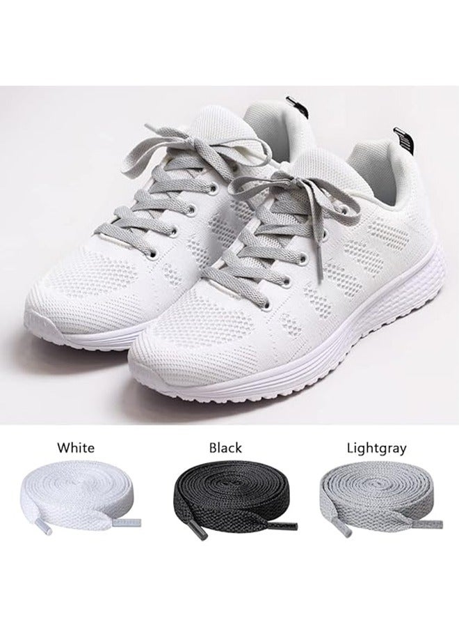 اتش واي أربطة الحذاء ، 6 أربطة أحذية مسطحة ، أربطة حذاء واسعة لأحذية رياضية للجري الرياضي أحذية أحذية التمهيد - Image 2