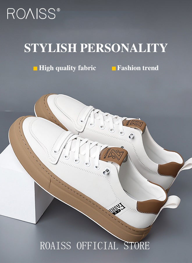 رويس حذاء أبيض كاجوال خفيف الوزن ومسامي للرجال، متعدد الاستخدامات ومريح وغير قابل للانزلاق، حذاء بدون كعب مسطح بمقدمة مستديرة وحزام مطاطي قابل للتعديل، أبيض - Image 3