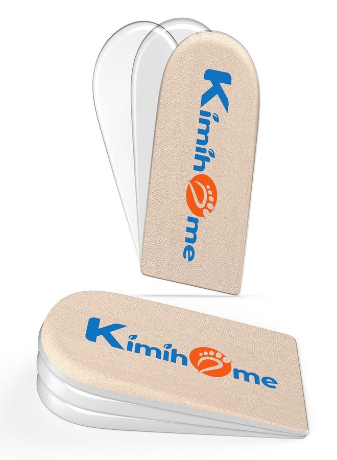 Kimihome نعال رفع الكعب للنساء والرجال - نعال كيميهوم الطبية الجل القابلة للتعديل لرفع الكعب، وسادات للكعب لتخفيف آلام الكعب، وعدم تساوي طول الساقين، وزيادة الطول (3 طبقات، مقاس صغير) - Image 1