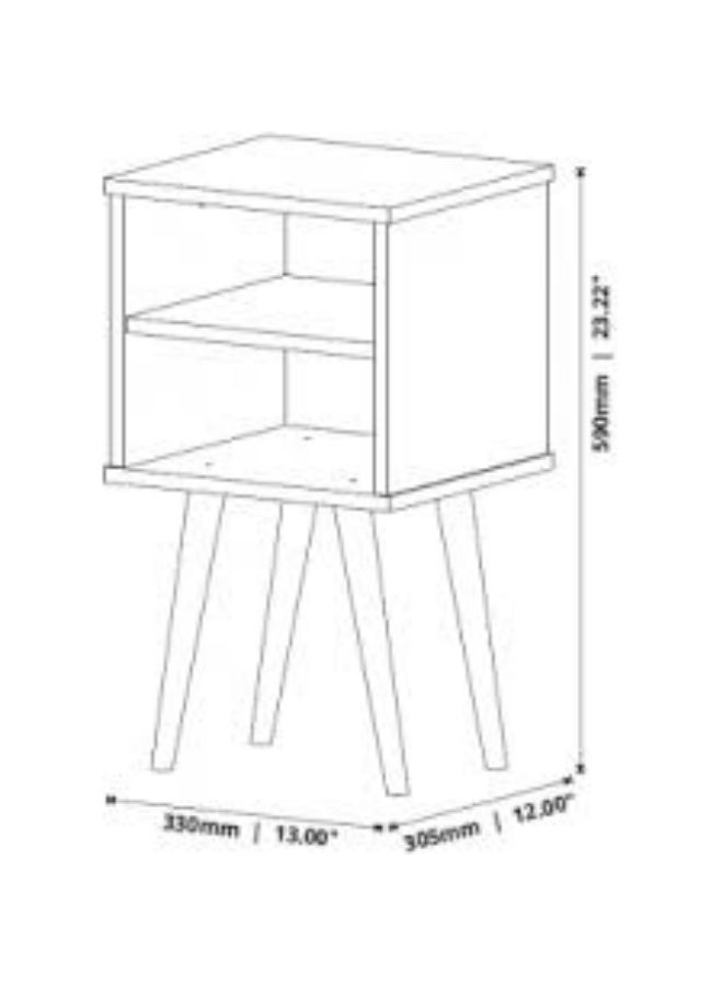 JB  MOVEIS Bed Side Table living room. 80x33.5x60White Color  - Image 2