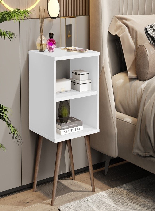 JB  MOVEIS Bed Side Table living room. 80x33.5x60White Color  - Image 1