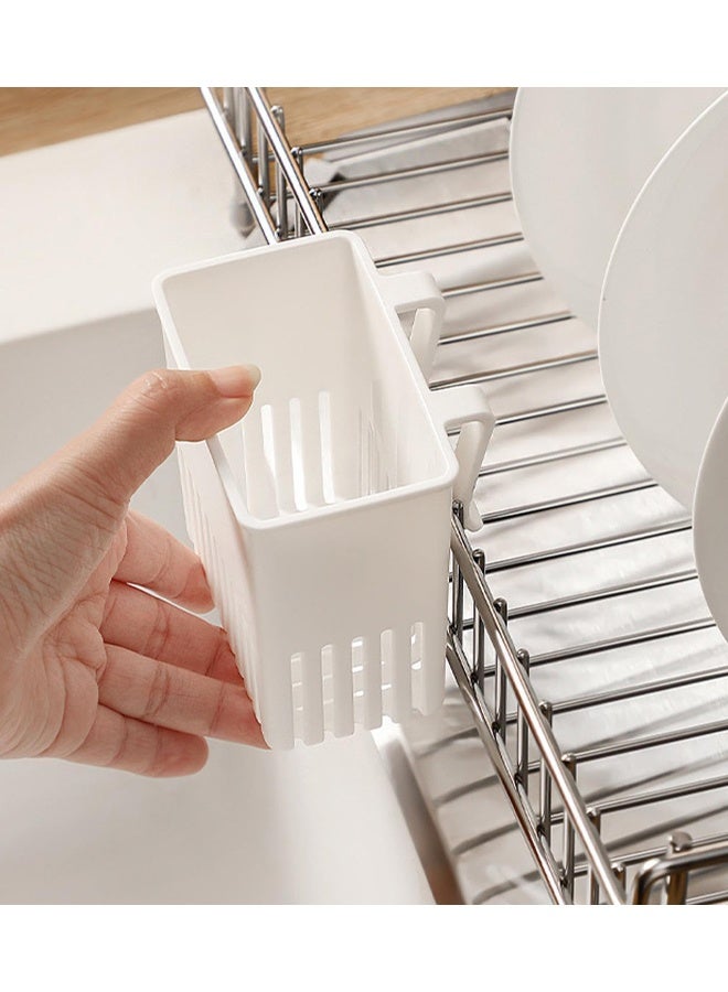 2 PCS Cutlery Drainer Drying Basket For Sink, Compact Kitchen Utensils Holder, Dish Hanging Drain Rack For Forks, Spoons, Knives & Chopsticks - Image 3