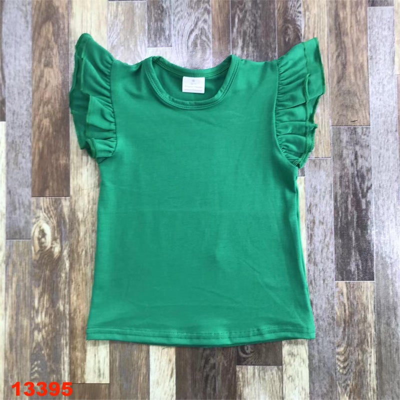 Boutique Export Infant Kidsren'S Clothing New Double-Layer Small Flying Sleeve Design Girl Orange Cotton Top - Image 4