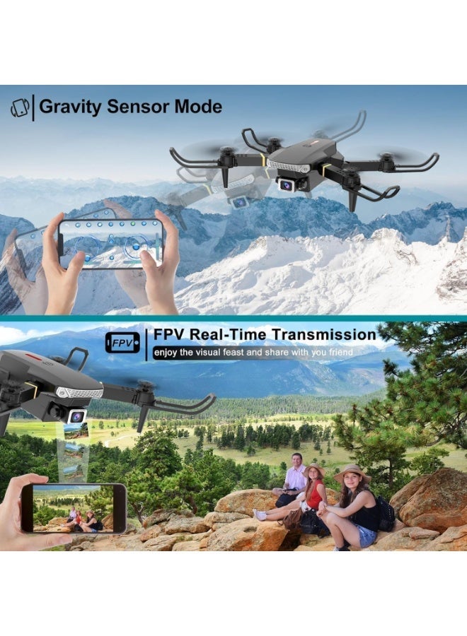 Gravity E88 Foldable Drone with 4K HD Dual Camera ‚Äì Advanced Obstacle Avoidance, Height Keep for Stable Flight, and Compact Mini Foldable Design ‚Äì Lightweight Remote Control Drone for Aerial Photography & Easy Outdoor Use ‚Äì Multicolour Model Perfect for Beginners & Hobbyists - Image 2