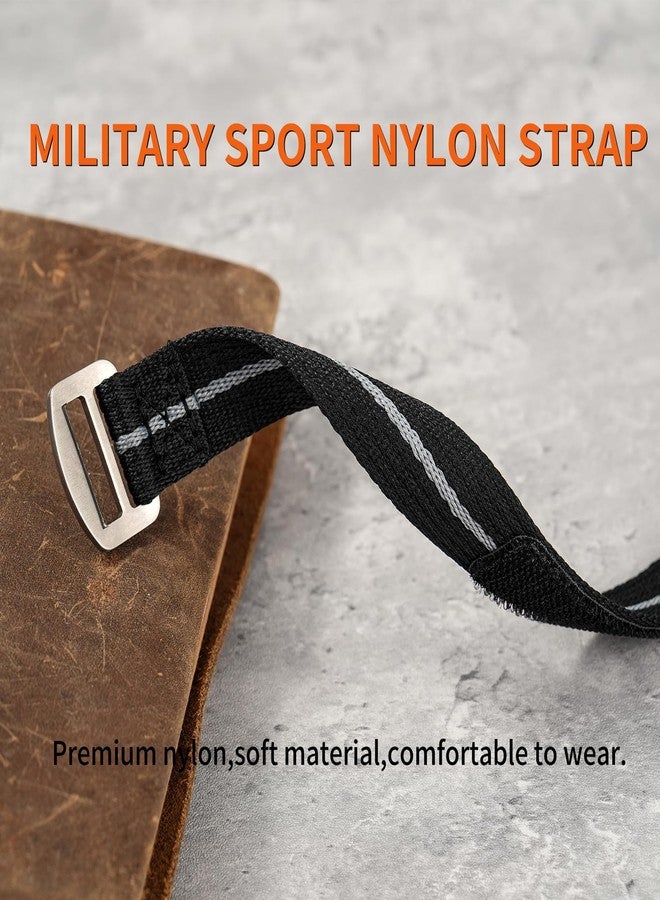 watchdives Nylon Watch Strap, Fasteners, One Piece Watch Strap 20 mm 22 mm, Sports Watch Straps for Men and Women, Suitable for 6.3-9.0 Inch Wrist, 20mm-L (18-23cm Handgelenk) - Image 4