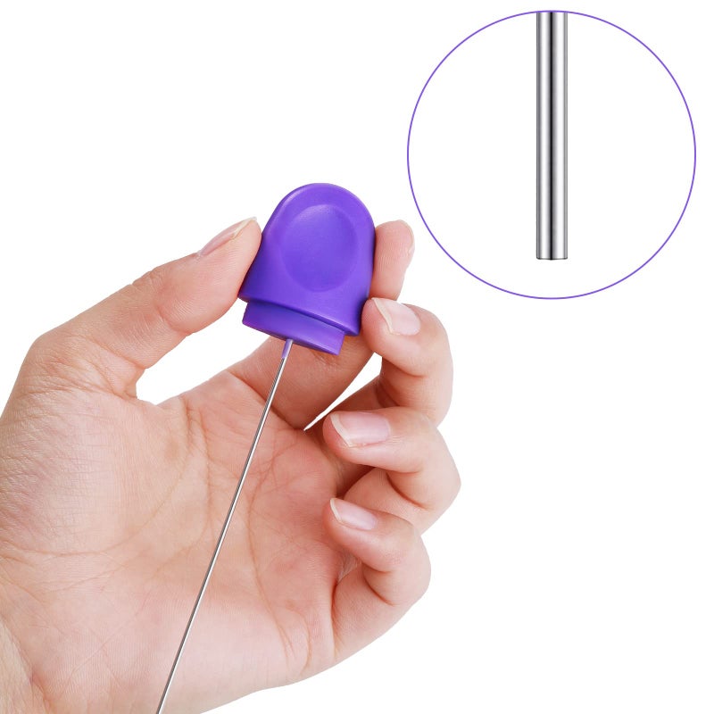 Raiten 4 Cake Tester Stainless Steel Baking Tester with Cover Reusable Metal Mini Cupcake Needle Sticks for Bread Pastry Biscuit Muffin Cookie Baking - Image 3