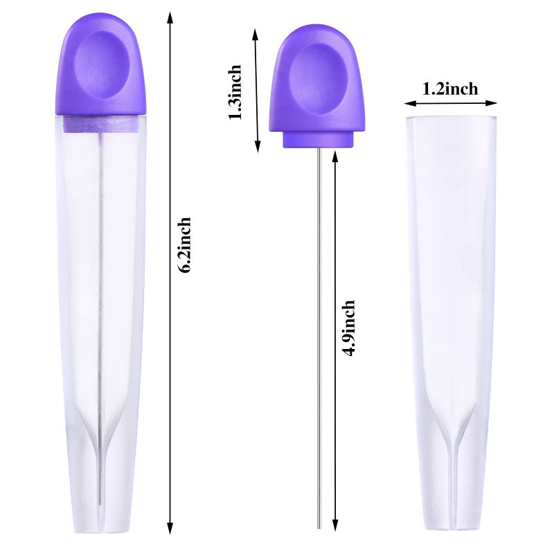 Raiten 4 Cake Tester Stainless Steel Baking Tester with Cover Reusable Metal Mini Cupcake Needle Sticks for Bread Pastry Biscuit Muffin Cookie Baking - Image 2