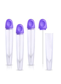 Raiten Cake Tester 4 Pieces Stainless Steel Baking Tester with Cover Reusable Metal Cake Tester Mini Cupcake Tester Baking Cake Tester Needle Sticks for Bread Pastry Biscuit Muffin Cookie Baking Tools  - Image 1
