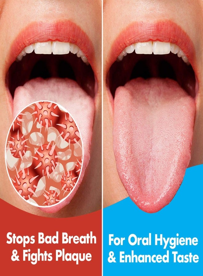 MEDca Tongue Scrapers - Pack of 2 - Stainless Steel Tongue Cleaners Brush for Help Getting Rid of Bad Breath & Bacteria - Food Scraper to Keeps Mouth & Teeth Healthy and Clean - Essential Dental Hygiene Kit - Image 3