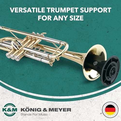 KM K&M König & Meyer 15213.077.55 Trumpet In-Bell 5 Leg Metal Stand and Holder - Professional Grade for all Musicians - Lightweight & Compact - Stable Secure Folding Base - German Made Black - Image 3