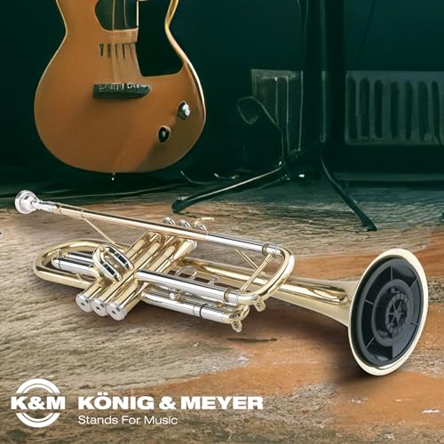 KM K&M König & Meyer 15213.077.55 Trumpet In-Bell 5 Leg Metal Stand and Holder - Professional Grade for all Musicians - Lightweight & Compact - Stable Secure Folding Base - German Made Black - Image 4
