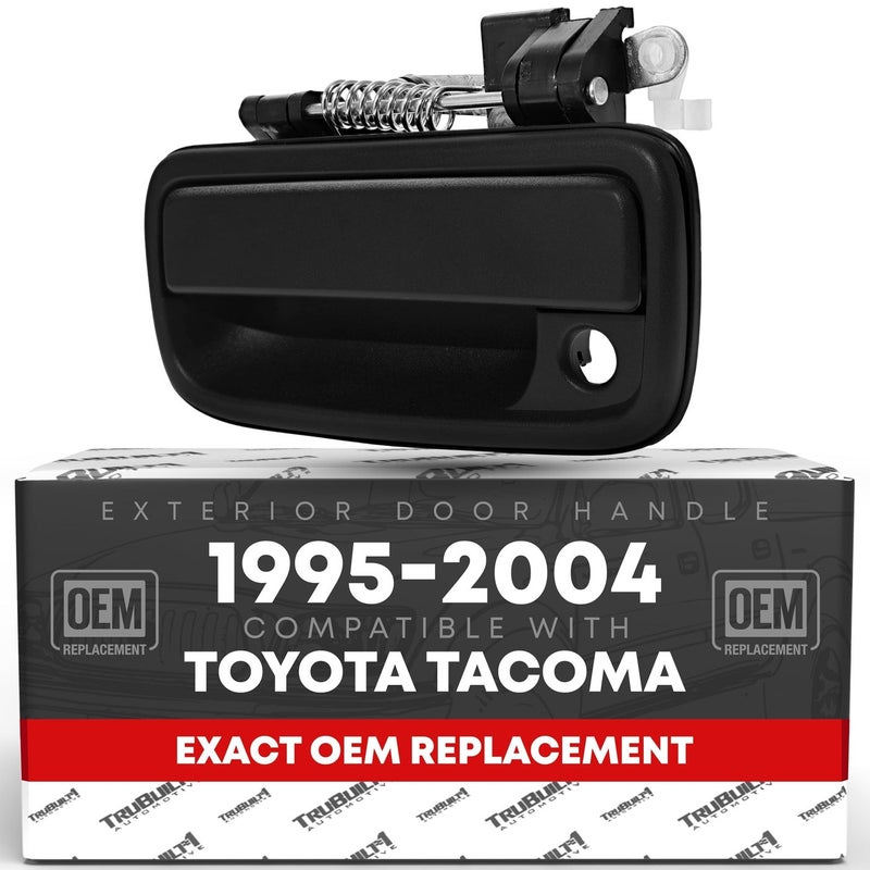 Exterior Front Driver Door Handle Replacement Compatible with 19952004 Toyota Tacoma Smooth Black Plastic OEM 6922035020 91319 79344 TO1310117