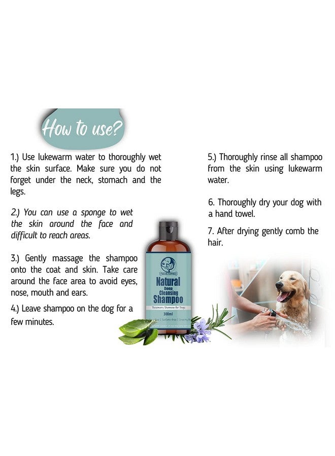مجموعة العناية بالحيوانات الأليفة من شامبو الروزماري 300 مل مصنوع من زيت جوز الهند وخلاصة الصبار وقفاز إزالة الشعر الجانبي للكلاب - Image 3