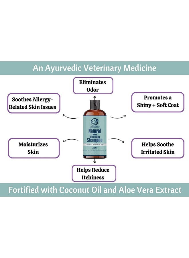 مجموعة العناية بالحيوانات الأليفة من شامبو الروزماري 300 مل مصنوع من زيت جوز الهند وخلاصة الصبار وقفاز إزالة الشعر الجانبي للكلاب - Image 2