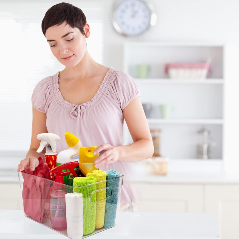 CONTROL KITCHEN Clear Plastic Storage Bins, Pantry Organizers and Storage or Kitchen Organization and Storage Containers Bins for Organizing, Fridge, Freezer, Bathroom, Refrigerator, Medicine Cabinet Organizer Bin - Image 3
