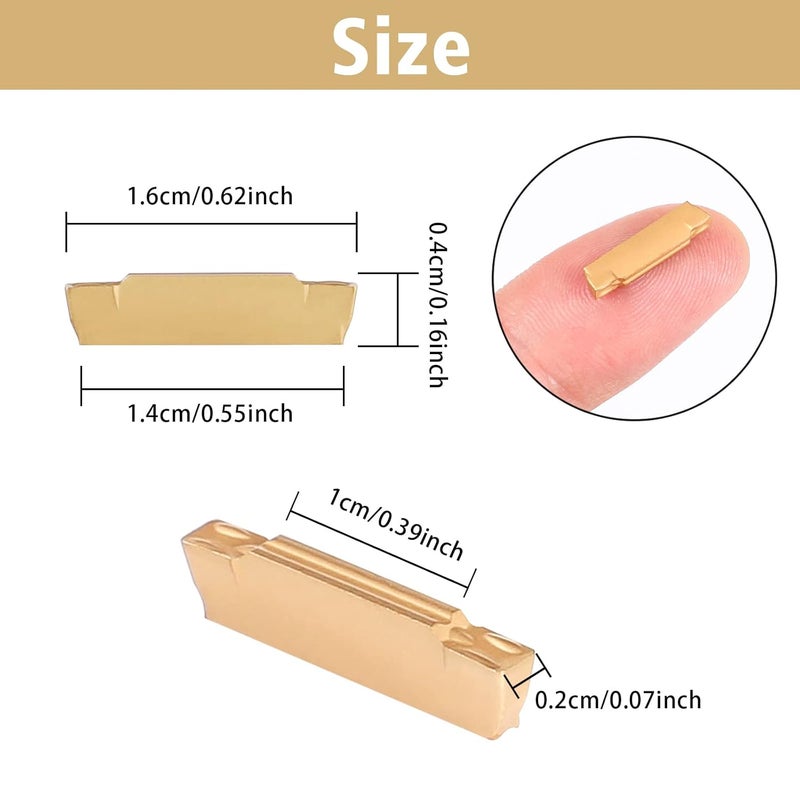 VerRich 11PCS Lathe Cut Off Tool Kit,Lathe Grooving Tool Parting Tool Holder MGEHR1212-2 with 10pcs MGMN200-G 2mm Carbide Inserts - Image 3