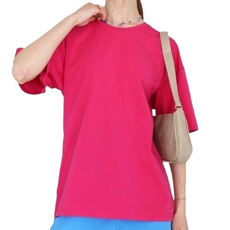 2024 Wish Women'S New Casual Solid Color Loose Short Sleeve T-Shirt