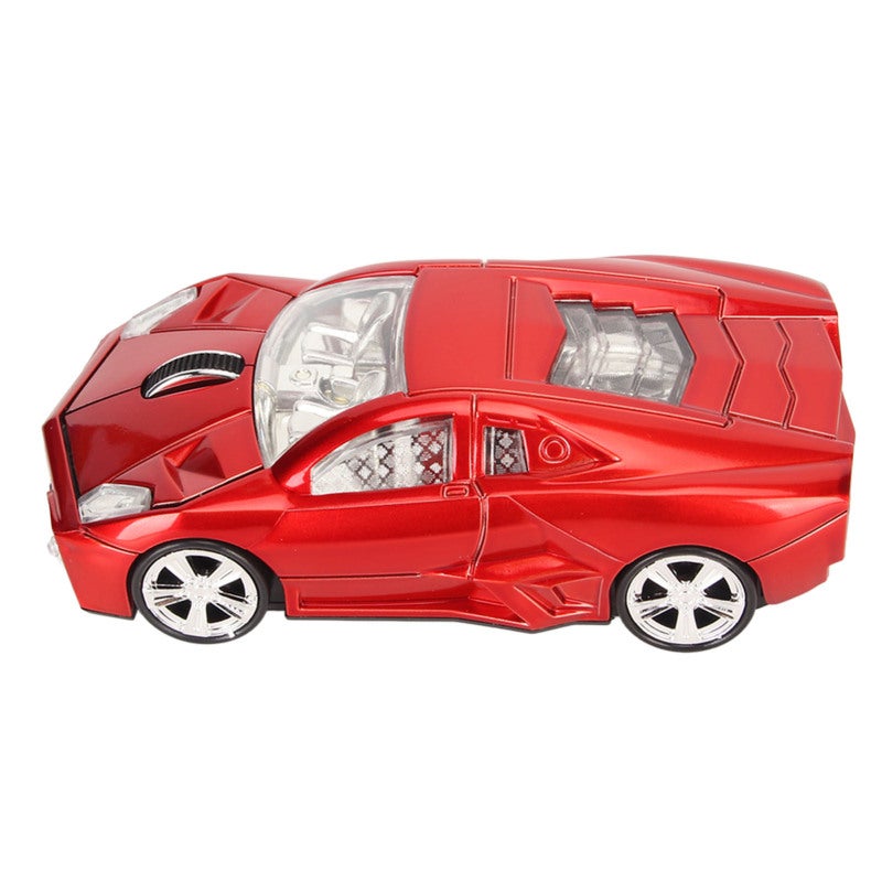 Wireless Mouse Sports Car Style Red 2.4GHz USB Receiver - 1600DPI Auto Sleep Laptop Mouse for Home Office School - Image 5