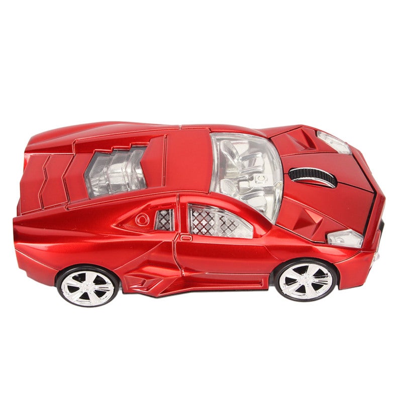 Wireless Mouse Sports Car Style Red 2.4GHz USB Receiver - 1600DPI Auto Sleep Laptop Mouse for Home Office School - Image 4