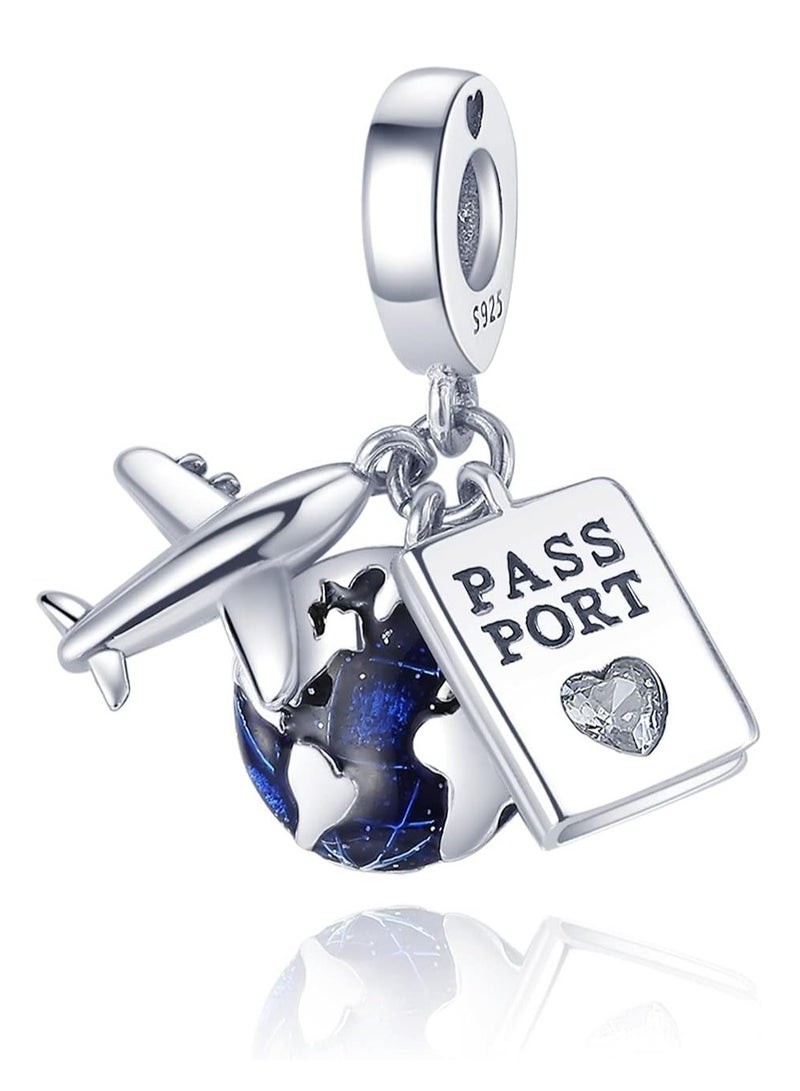 Oasisgalore 925 Sterling Silver Travel & Nature Charms for Women's Bracelets & Necklaces - Image 1