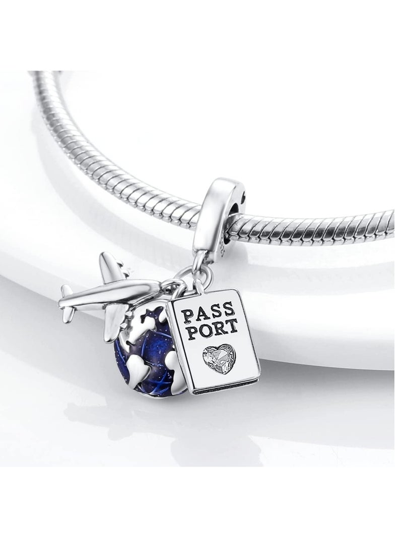 Oasisgalore 925 Sterling Silver Travel & Nature Charms for Women's Bracelets & Necklaces - Image 3