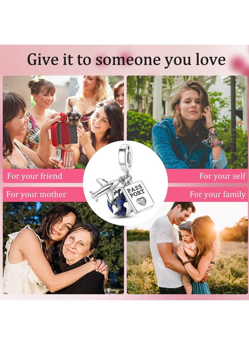 حلي السفر والطبيعة من الفضة الإسترليني عيار 925 للأساور والقلائد النسائية