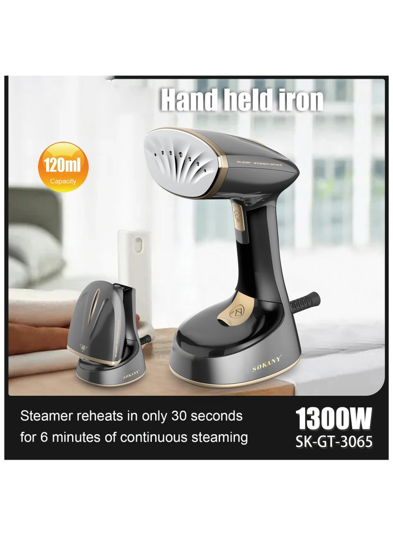 Portable Steam Device 1300W for Smoothing and Preparing Clothes, with 2 Steam Settings & 120ml Water Tank, Compact Electric Appliance for Home Use  - Image 3