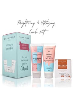Glamveda Rice & Ceramide Korean Glass Skin Combo Gift Pack ; Skin Brightening & Anti Dullness Gift Set For Men & Women ; Sls Paraben Free  - Image 3
