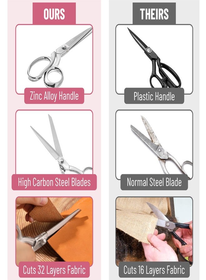 Mr. Pen- Metal Fabric Scissors, 9.5 inch, Silver Premium Tailor Scissors, Fabric Shears - Image 5