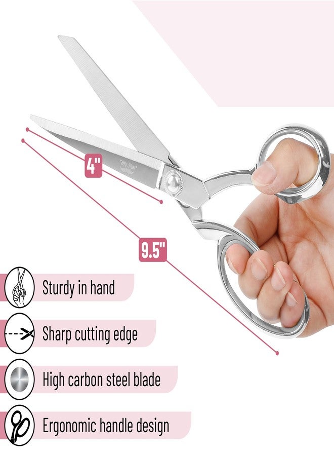 Mr. Pen- Metal Fabric Scissors, 9.5 inch, Silver Premium Tailor Scissors, Fabric Shears - Image 2