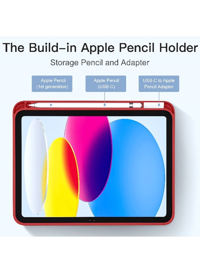 حافظة iPad 10.9 الجيل العاشر (2022) / iPad الجيل الحادي عشر A16 (2025) - غطاء نحيف مغناطيسي ثلاثي الطي مع حامل قلم رصاص، وخاصية السكون/التنشيط التلقائي، وحماية خفيفة الوزن ومقاومة للصدمات - Image 3