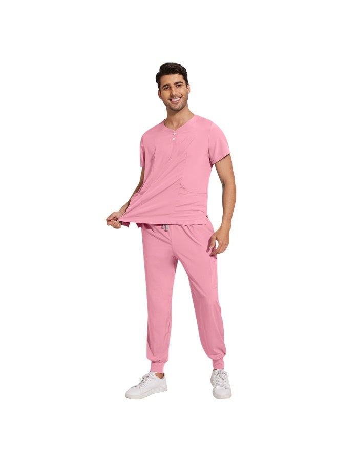 NIBEMINENT 2-Piece Working Scrubs Set - Scrubs Uniform Top & Pants for Surgery SPA & Beauty Workwear - Image 1