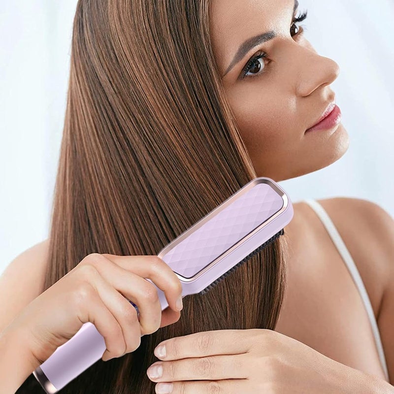 windforgecraft Straightening Hair Brush | Fast Heating Straightening Comb For Women No Damage Hair Styling,Portable Hairstyle Straightener Brush For Hotel Apartment Home Travel - Image 2
