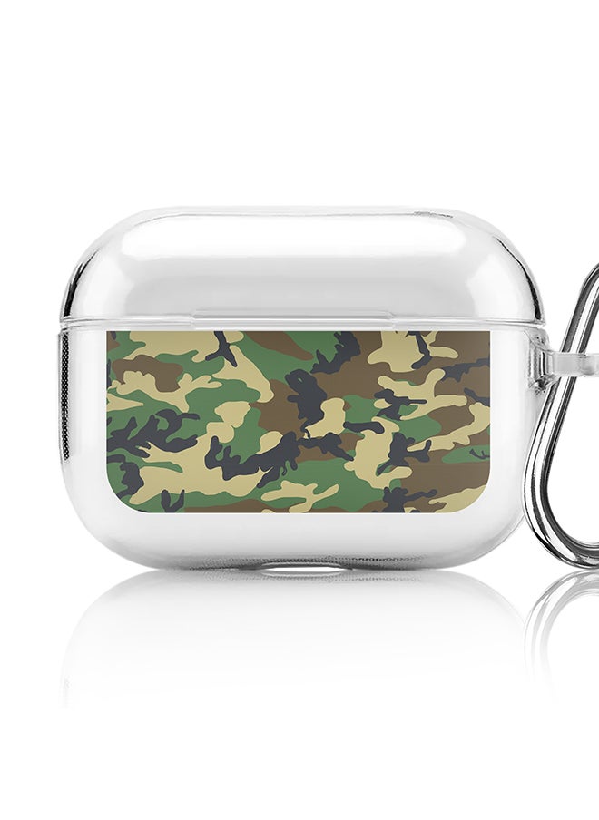 Stylizedd Classic Clear printed Case for Apple AirPods Pro 2nd Generation Thin Transparent Cover [Designed for Apple AirPods Pro 2nd Generation] - Jungle Camo  - Image 1