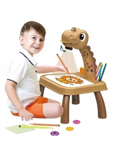 Projector for children Drawing on the table according to the pattern projected by the projector Adjustable with 12 pens