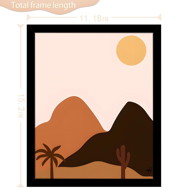 Picrit 10x14 صورة إطار الصورة إطار الصورة لجدار التثبيت عرض الأسود - Image 4