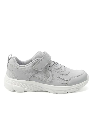 U.S. Polo Assn. Kids' Grey Velcro Strap Sneakers – Comfy, Cushioned Sole for All-Day Play!