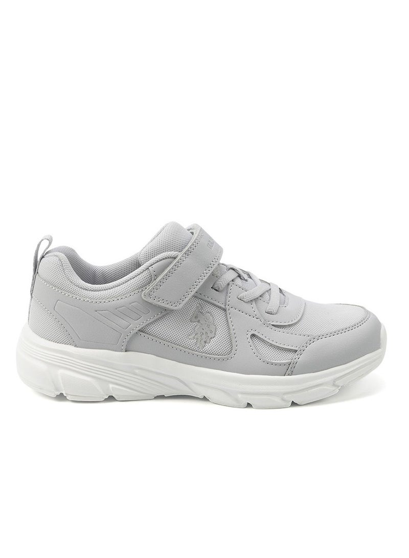 U.S. Polo Assn. Kids Grey Velcro Strap Sneakers – Comfy, Cushioned Sole for All-Day Play!  - Image 1