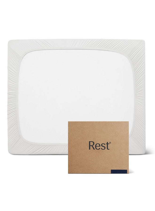 REST® Evercool®+ Fitted Sheet, Queen Size, Arctic White, 15" Deep (up to 18’’), Breathable Bedding for Hot Sleeper and Night Sweats, Bed Sheet with Ionic+ Self-Cleaning Silver Yarn for Sensitive Skin - Image 1