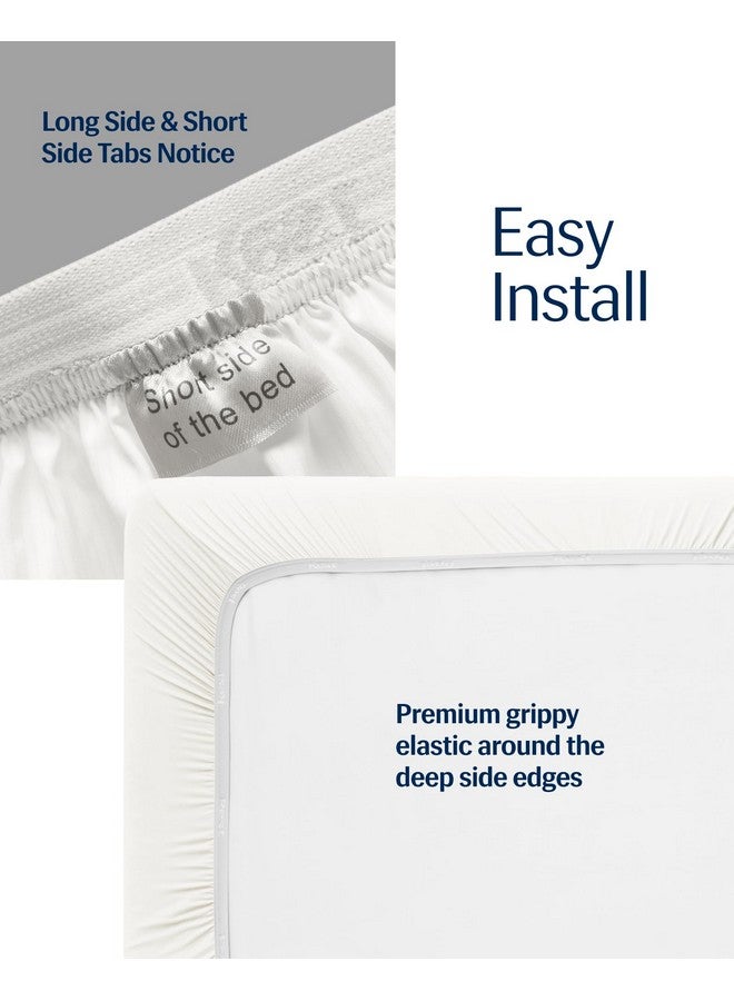 REST® Evercool®+ Fitted Sheet, Queen Size, Arctic White, 15" Deep (up to 18’’), Breathable Bedding for Hot Sleeper and Night Sweats, Bed Sheet with Ionic+ Self-Cleaning Silver Yarn for Sensitive Skin - Image 3